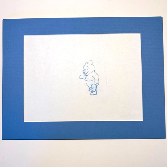 Disney Studios Winnie the Pooh Pencil Drawing With ORIGINAL PRODUCTION MARKS - Picture 1 of 3